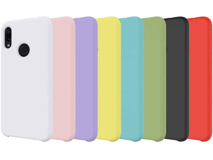 Solid Color Liquid Silicone Dropproof Protective Case for Xiaomi Redmi Note 7