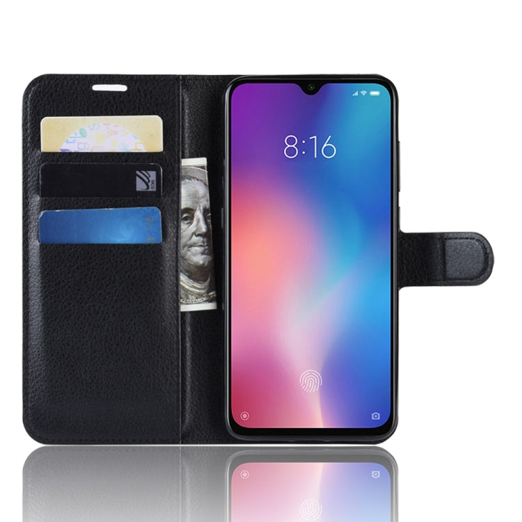 Litchi Texture Horizontal Flip Leather Case for Xiaomi Mi9 SE, with Wallet & Holder & Card Slots