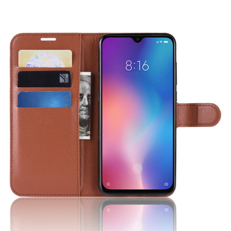 Litchi Texture Horizontal Flip Leather Case for Xiaomi Mi9 SE, with Wallet & Holder & Card Slots