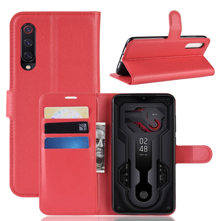 Litchi Texture Horizontal Flip Leather Case for Xiaomi Mi9, with Wallet & Holder & Card Slots
