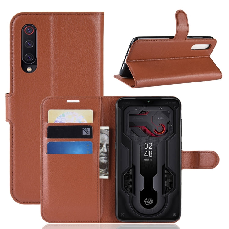 Litchi Texture Horizontal Flip Leather Case for Xiaomi Mi9, with Wallet & Holder & Card Slots