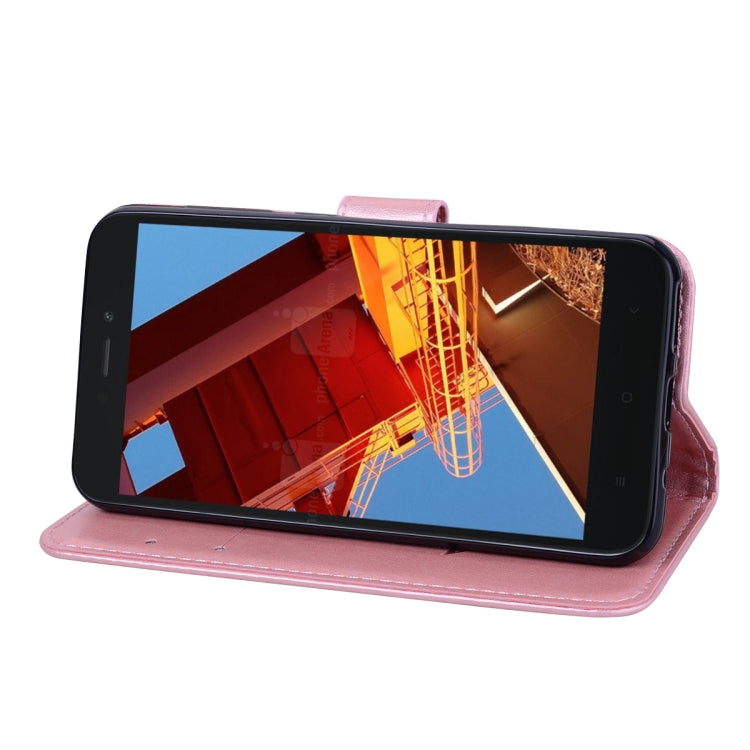 Rose Embossed Horizontal Flip PU Leather Case for Xiaomi Redmi Go, with Holder & Card Slots & Wallet