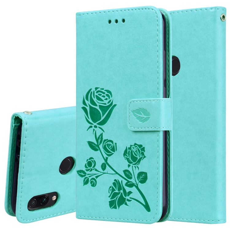 Rose Embossed Horizontal Flip PU Leather Case for Xiaomi Redmi Note 7, with Holder & Card Slots & Wallet