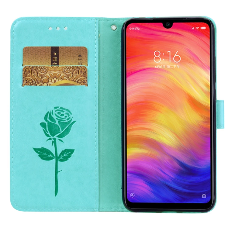 Rose Embossed Horizontal Flip PU Leather Case for Xiaomi Redmi Note 7, with Holder & Card Slots & Wallet
