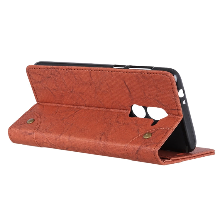 Copper Buckle Retro Crazy Horse Texture Horizontal Flip Leather Case for Xiaomi Pocophone F1, with Holder & Card Slots & Wallet