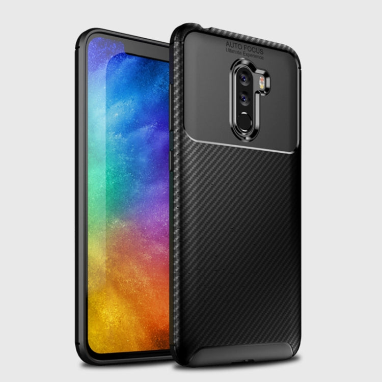 Beetle Shape Carbon Fiber Texture Shockproof TPU Case for Xiaomi Pocophone F1