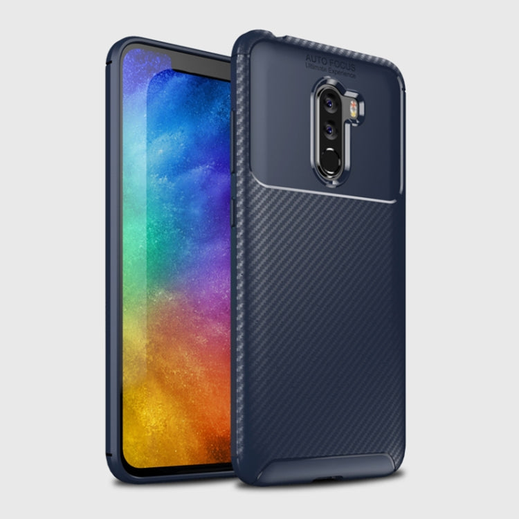 Beetle Shape Carbon Fiber Texture Shockproof TPU Case for Xiaomi Pocophone F1