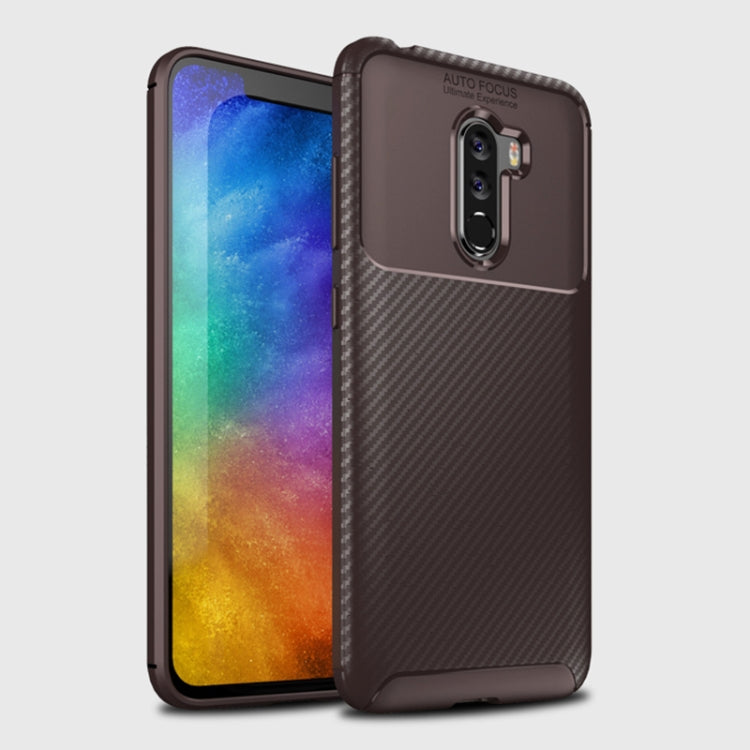 Beetle Shape Carbon Fiber Texture Shockproof TPU Case for Xiaomi Pocophone F1