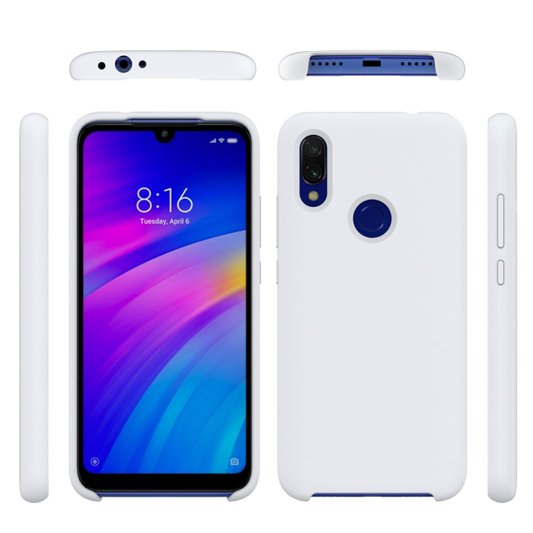 Solid Color Liquid Silicone Shockproof Full Coverage Case for Xiaomi Redmi 7