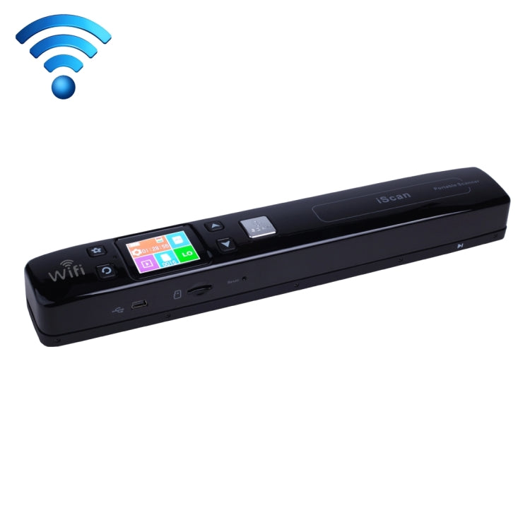 iScan02 WiFi Double Roller Mobile Document Portable Handheld Scanner with LED Display, Support 1050DPI / 600DPI / 300DPI / PDF / JPG / TF