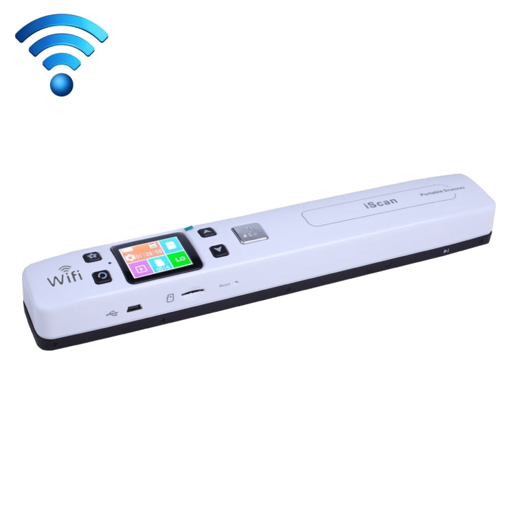 iScan02 WiFi Double Roller Mobile Document Portable Handheld Scanner with LED Display, Support 1050DPI / 600DPI / 300DPI / PDF / JPG / TF