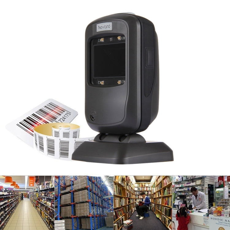 USB Fixed Mount Barcode Scanner Barcode Reader with Scan Window & Screen Scan Mode Switch / Sense (Black)