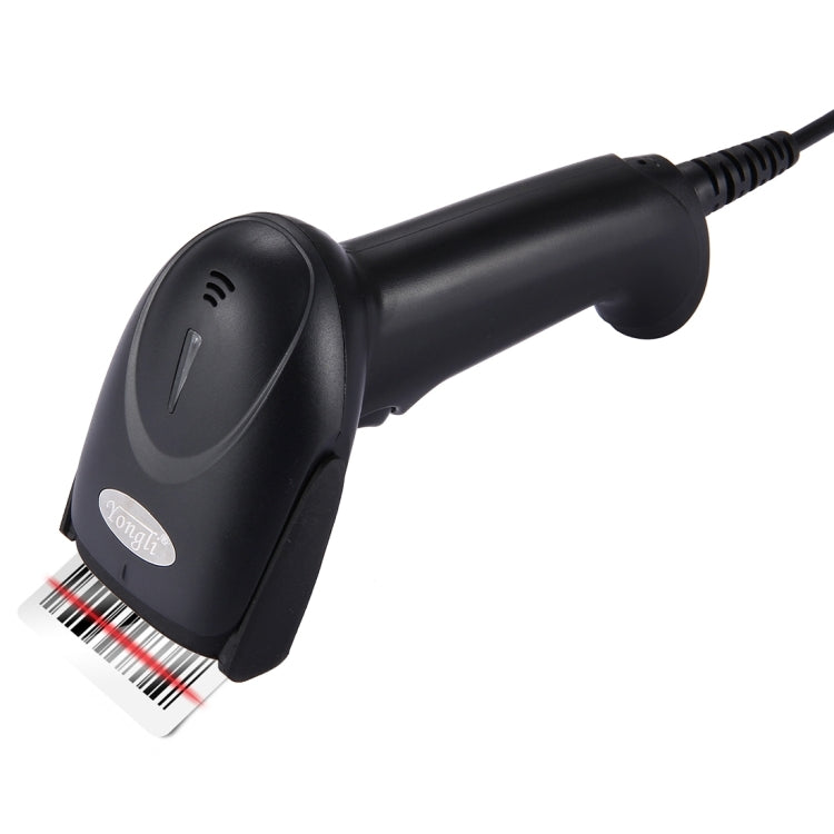USB 1D CCD Wired Handheld Red Light Barcode Scanner Barcode Reader, Cable Length: about 1.5m (Black)