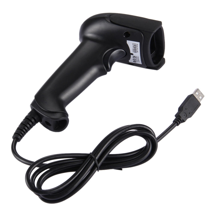 USB 1D CCD Wired Handheld Red Light Barcode Scanner Barcode Reader, Cable Length: about 1.5m (Black)