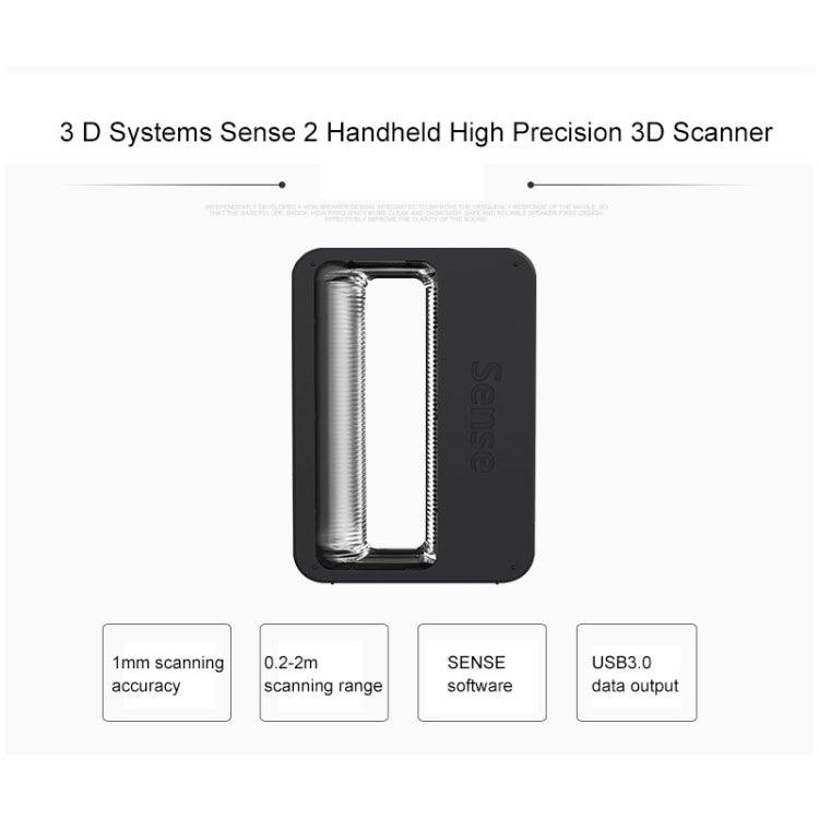 3D Systems Sense 2 Handheld 3D Scanner High Precision USB Connection for Design Research Crafts Processing Scan Items and Human