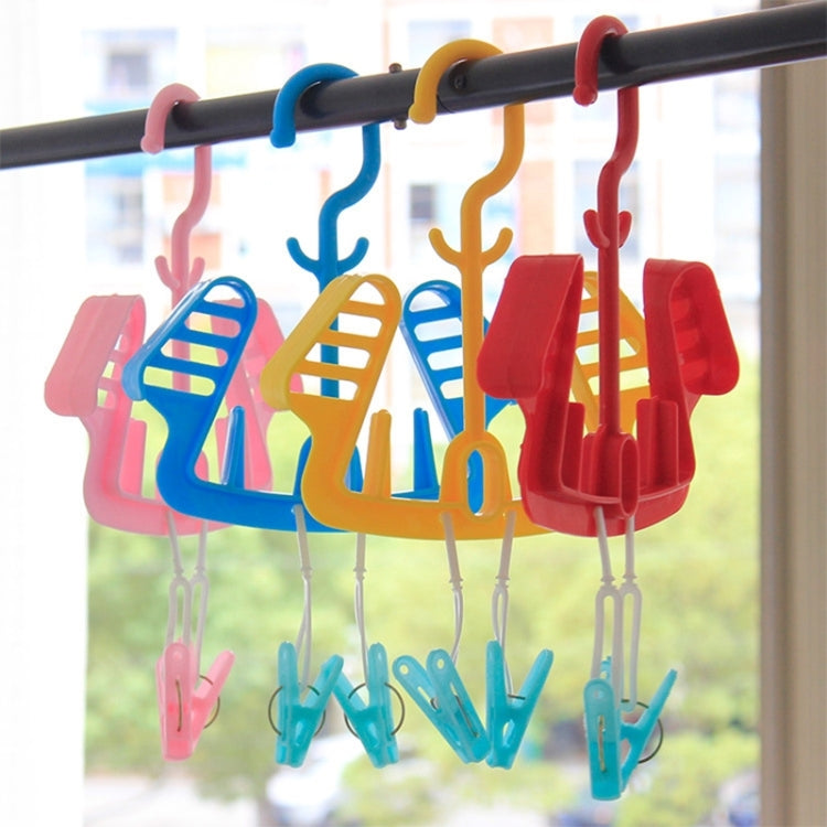 4 Pack Candy-Colored Hanging Shoe Rack Random Color Delivery (Size: 22*19*3cm)