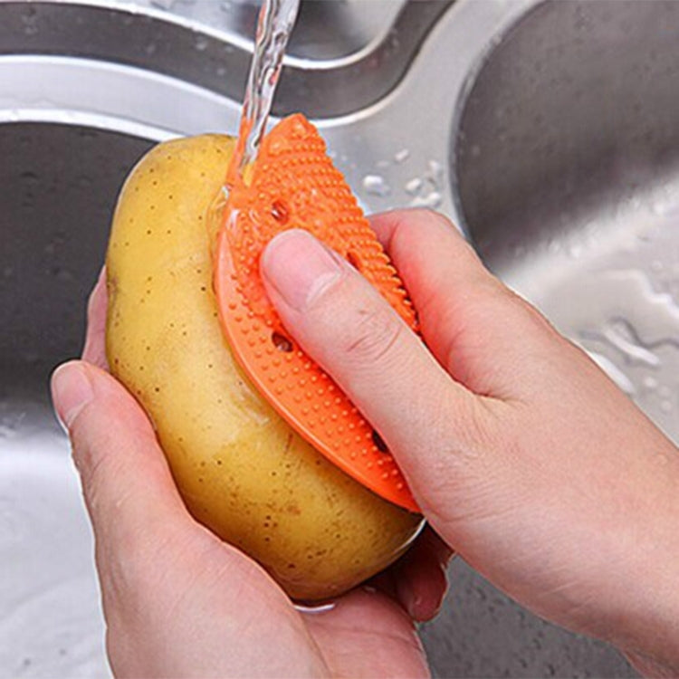 4 Pack Kitchen Vegetable Brush To Mud Random Color Delivery (Size: 11.5cm)