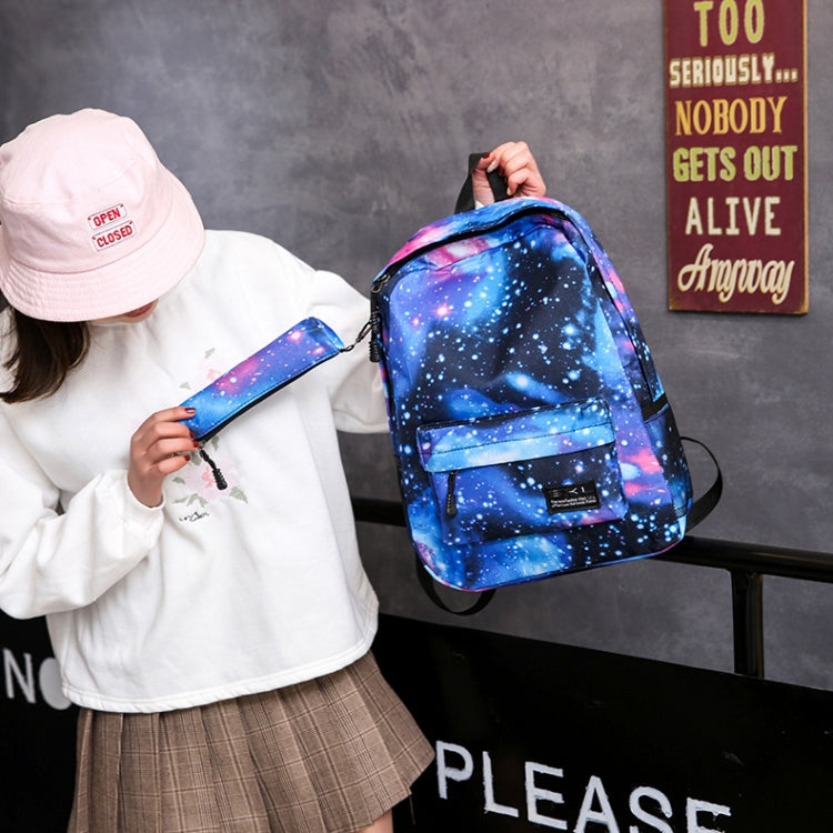 Star Sky Magic Student Bag Girls Backpack (Blue)
