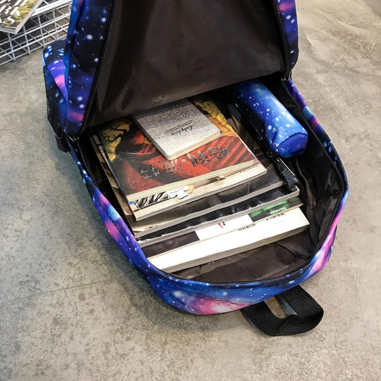 Star Sky Magic Student Bag Girls Backpack (Blue)