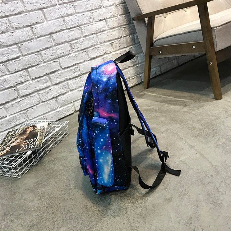 Star Sky Magic Student Bag Girls Backpack (Blue)