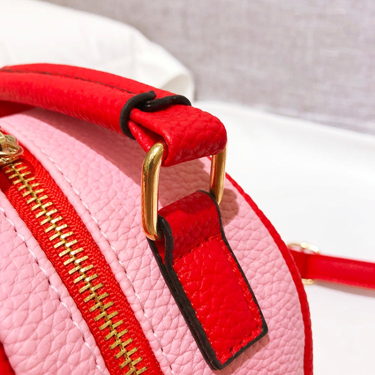 Cute Cherry Bow Small Round Handbag Lady Crossbody Single Shoulder Bag