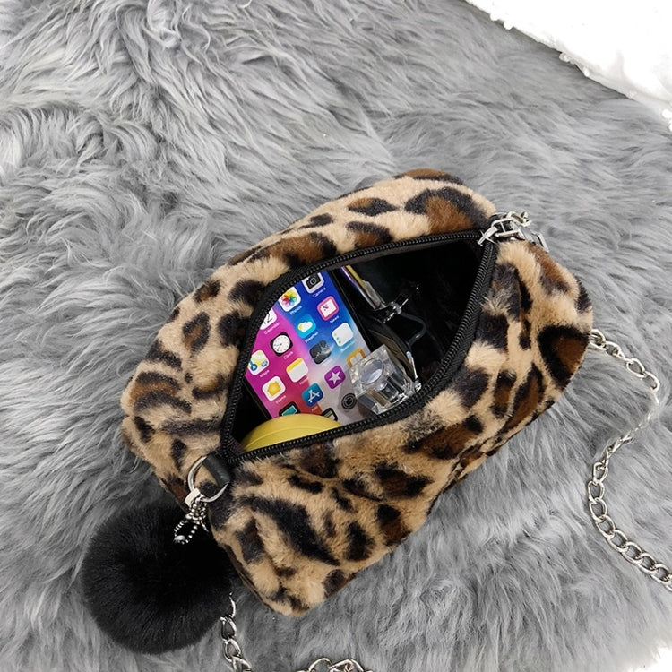 Plush Small Round Bucket Single Shoulder Bag Female Diagonal Bag