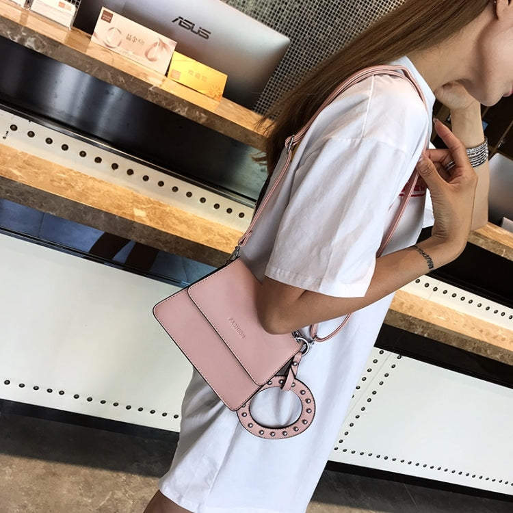 Leisure Lady Shoulder PU Leather Diagonal Bag with Ring