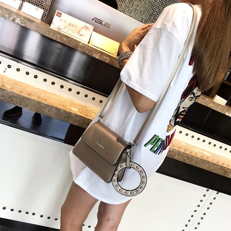 Leisure Lady Shoulder PU Leather Diagonal Bag with Ring