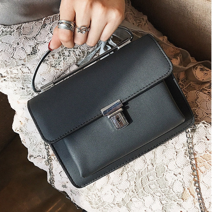 Solid Color Casual Small Square Shoulder Bag Ladies Handbag