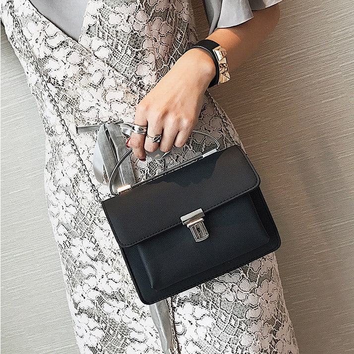 Solid Color Casual Small Square Shoulder Bag Ladies Handbag