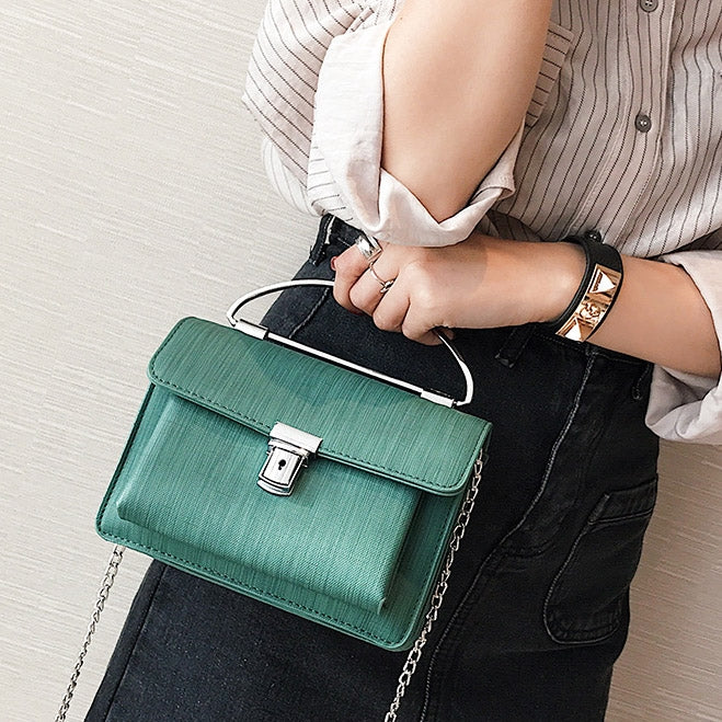 Solid Color Casual Small Square Shoulder Bag Ladies Handbag