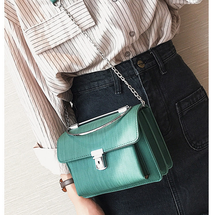 Solid Color Casual Small Square Shoulder Bag Ladies Handbag