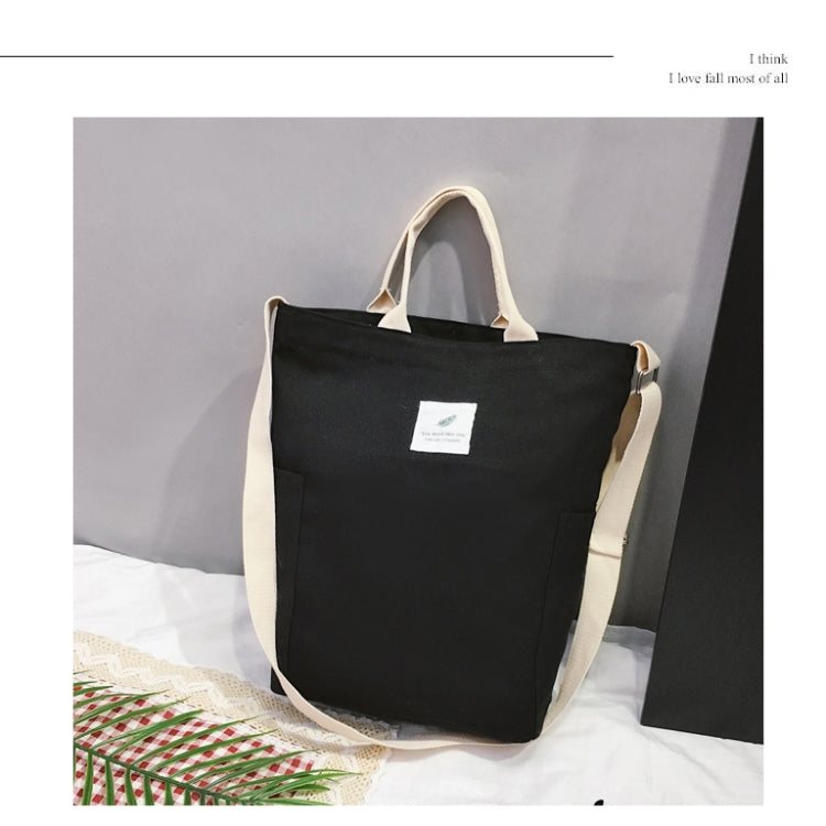 Casual Solid Color Canvas Shoulder Diagonal Bag Large Capacity Backpack Bag