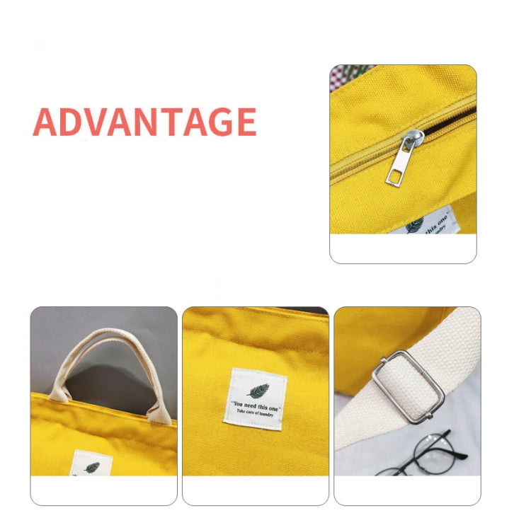 Casual Solid Color Canvas Shoulder Diagonal Bag Large Capacity Backpack Bag