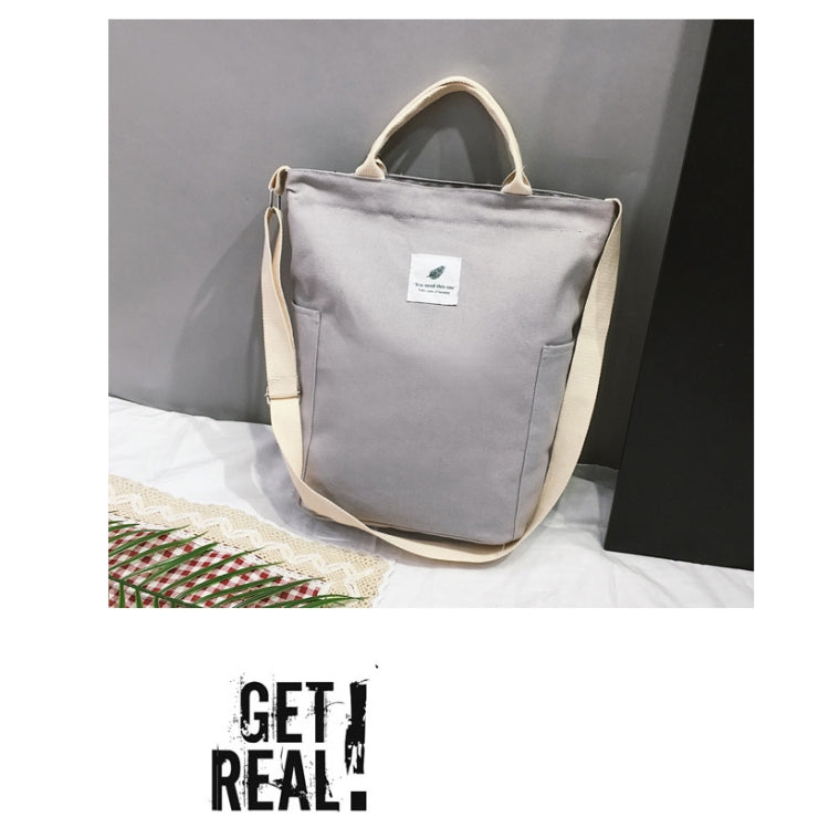 Casual Solid Color Canvas Shoulder Diagonal Bag Large Capacity Backpack Bag