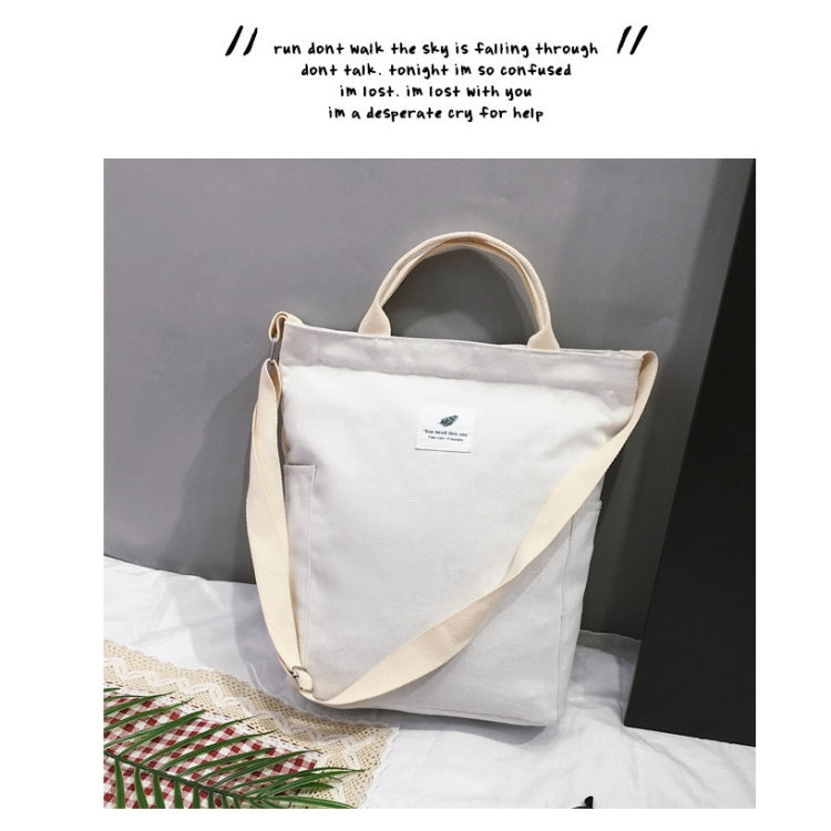 Casual Solid Color Canvas Shoulder Diagonal Bag Large Capacity Backpack Bag