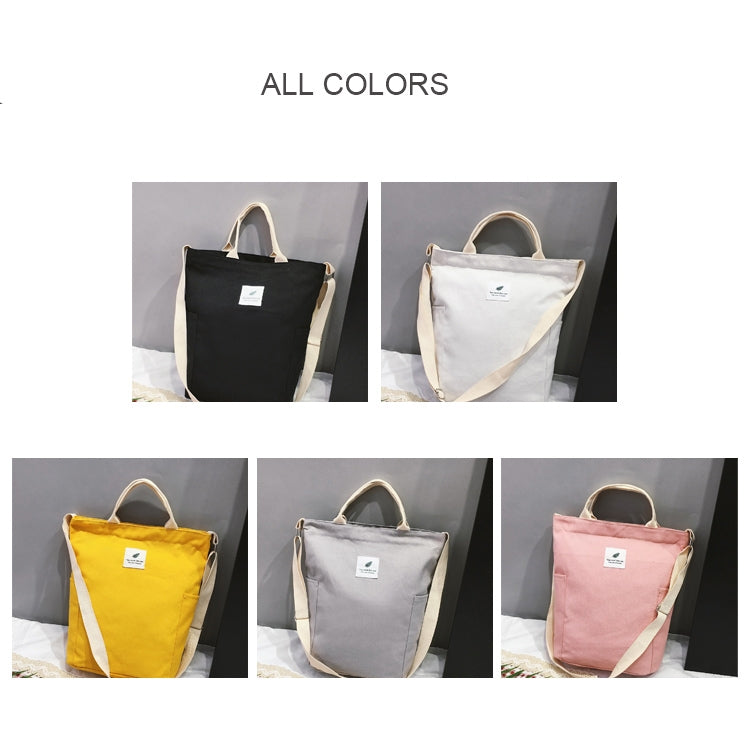 Casual Solid Color Canvas Shoulder Diagonal Bag Large Capacity Backpack Bag