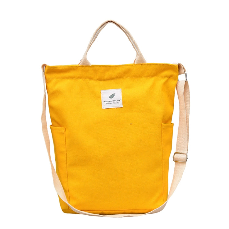 Casual Solid Color Canvas Shoulder Diagonal Bag Large Capacity Backpack Bag