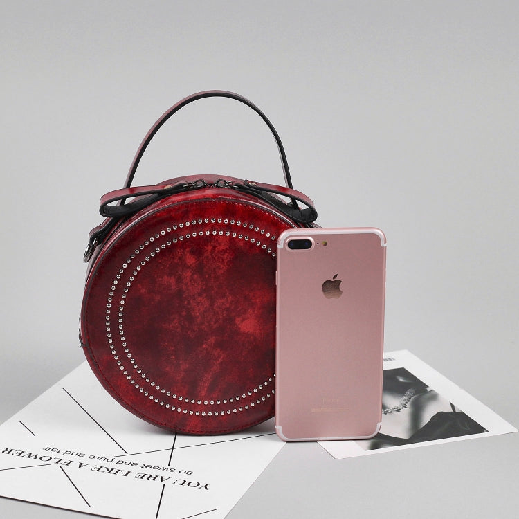 Fashion Multi-function Small Round Bag Messenger Bag Girl Shoulder Bag (Coffee)