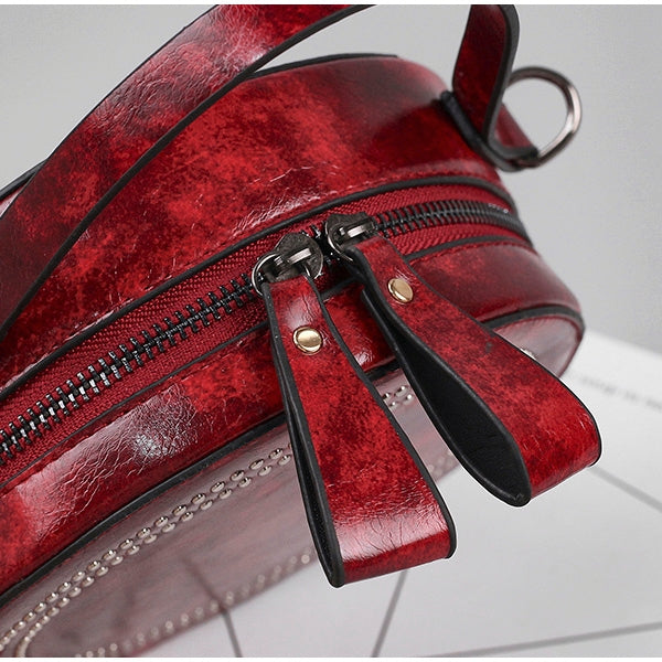 Fashion Multi-function Small Round Bag Messenger Bag Girl Shoulder Bag (Coffee)