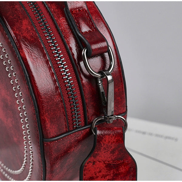 Fashion Multi-function Small Round Bag Messenger Bag Girl Shoulder Bag (Coffee)