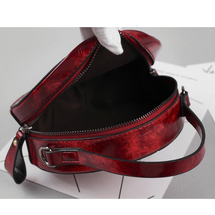 Fashion Multi-function Small Round Bag Messenger Bag Girl Shoulder Bag (Coffee)