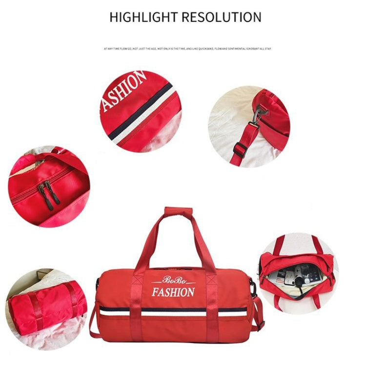 Oxford Cloth Inclined Shoulder Sport Bag Large Capacity Travel Bag (Blue)