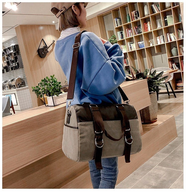 Soft Nylon Cloth Shoulder Bag Sports Gym Travel Handbag