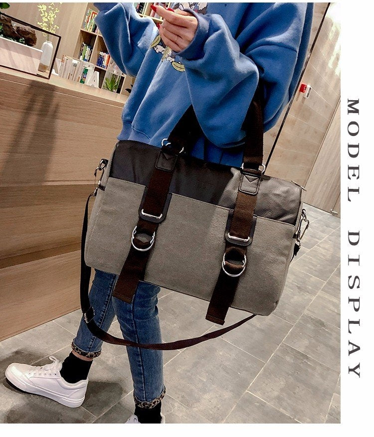 Soft Nylon Cloth Shoulder Bag Sports Gym Travel Handbag