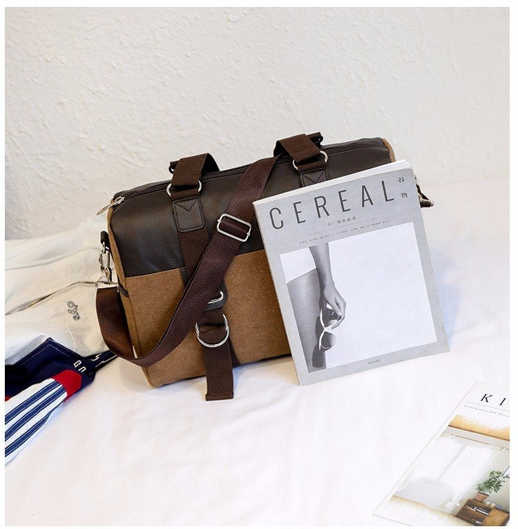 Soft Nylon Cloth Shoulder Bag Sports Gym Travel Handbag