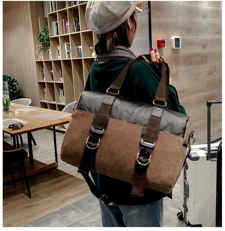 Soft Nylon Cloth Shoulder Bag Sports Gym Travel Handbag