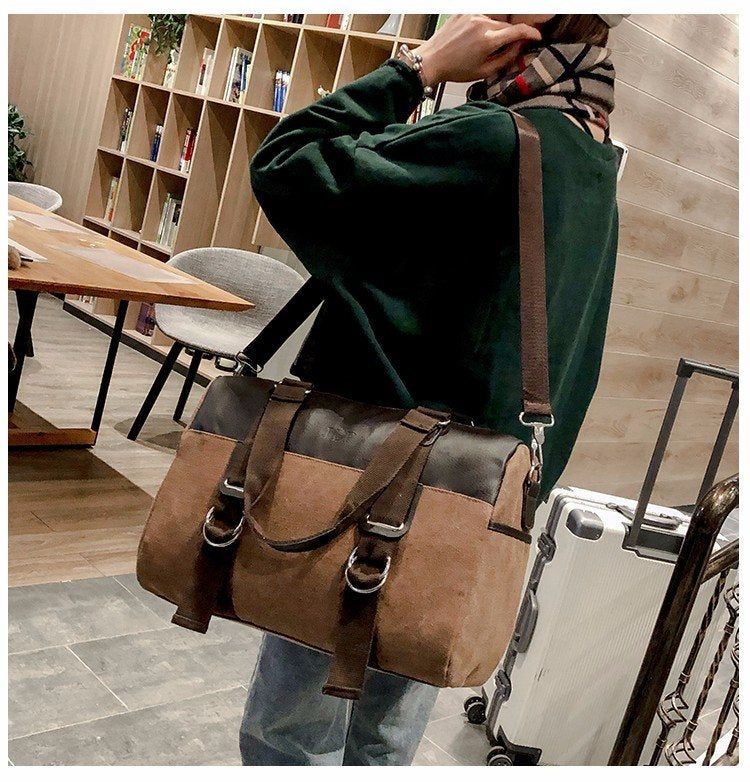 Soft Nylon Cloth Shoulder Bag Sports Gym Travel Handbag