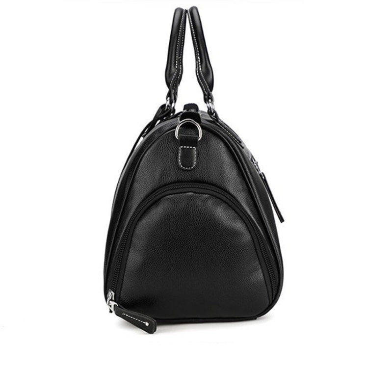 PU Leather Shoulder Travel Bag Sport Leisure Handbag with Shoes Socket