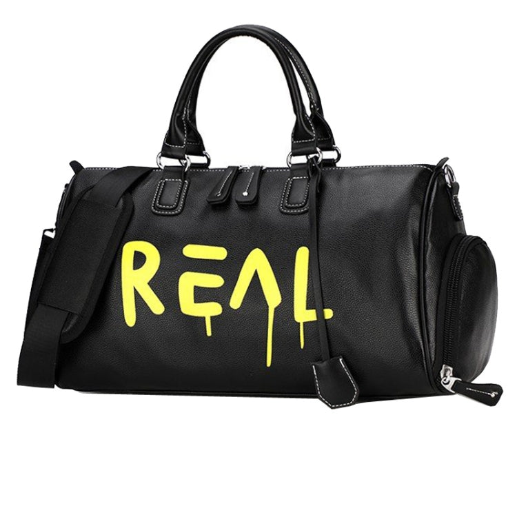 PU Leather Shoulder Travel Bag Sport Leisure Handbag with Shoes Socket